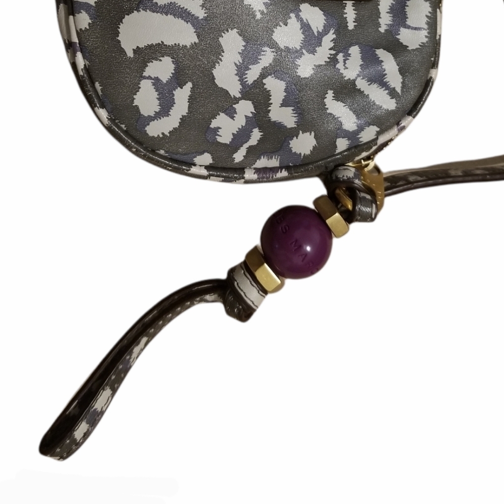 MARC by MARC JACOBS Pouchette Crossbody cow leather handbag animal print purple - Picture 10 of 16